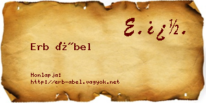 Erb Ábel névjegykártya
